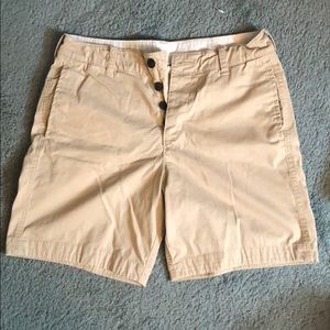 MENS abercrombie & fitch tan cargo shorts